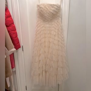 Needle and thread, cream strapless dress